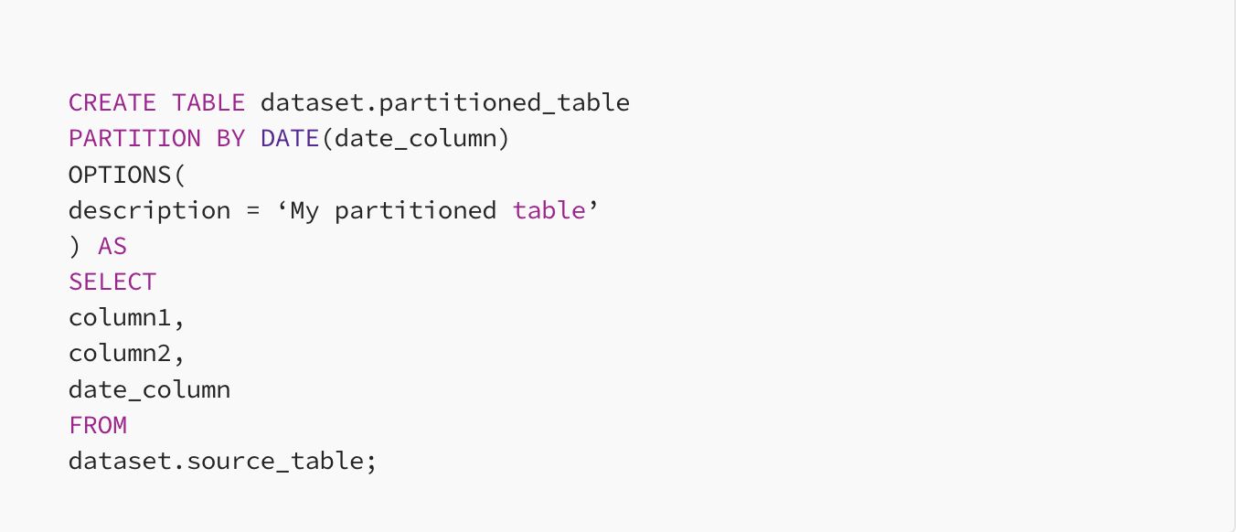 Best Practices for Partitioning in BigQuery