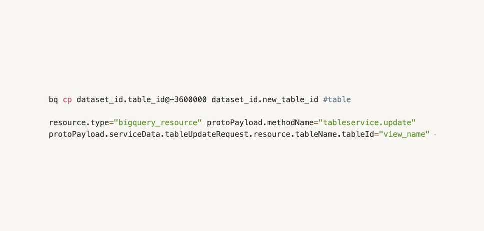 How to Recover a Deleted Table in BigQuery?