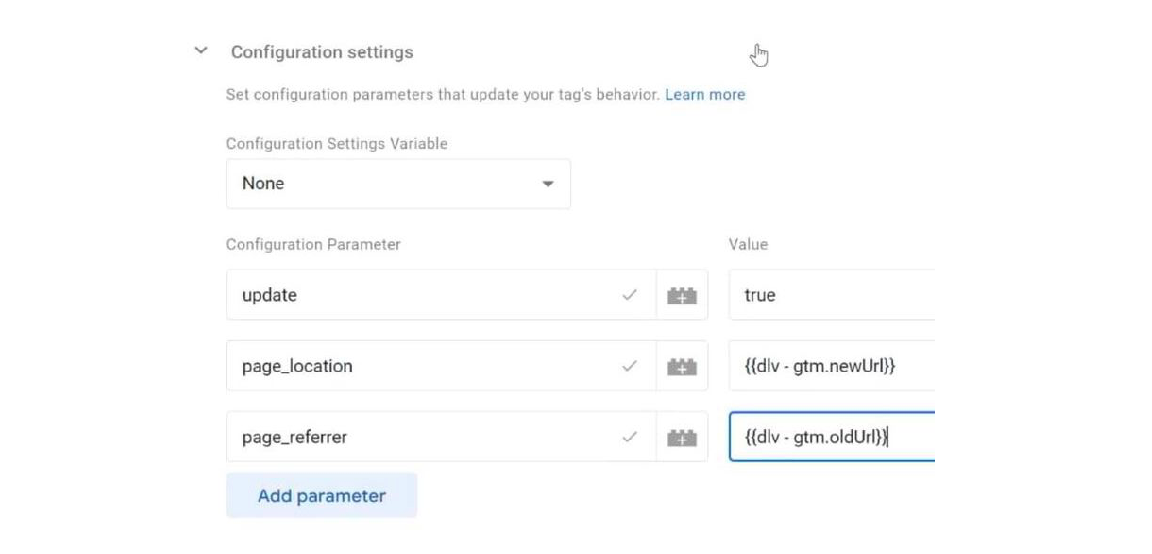 Why is update=true Important in Google Tag Settings for SPAs?
